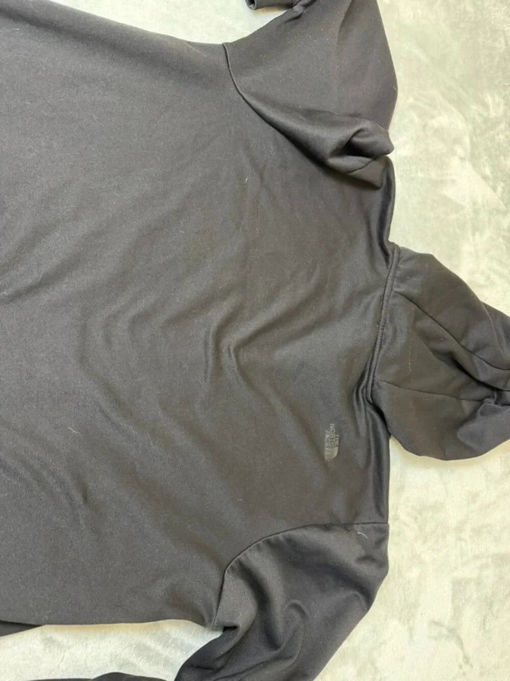 THE NORTH FACE Hoodie Mens XL Black Fleece Pullover‎ Tonal Logo Sweatshirt Top